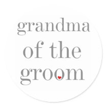 Grey Text Grandma of Groom