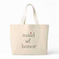 Grey Text Maid of Honour Canvas Bag