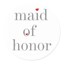 Grey Text Maid of Honour