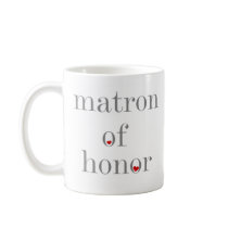 Grey Text Matron of Honour Coffee Mug
