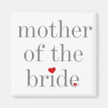 Grey Text Mother of Bride Fridge Magnets