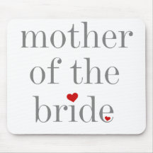 Grey Text Mother of Bride Mousepad