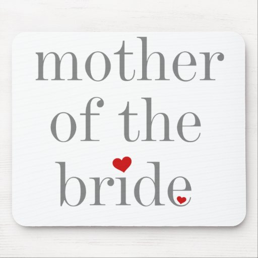 Grey Text Mother of Bride Mousepad
