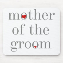 Grey Text  Mother of Groom Mouse Pad