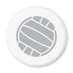 grey volleyball ball logo symbol magnets