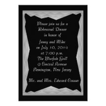 Grey Waves Frame Invitation