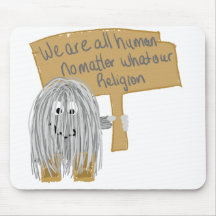 Grey we are all human mouse pads