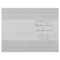 Grey Wedding Order of Service and Ceremony Program