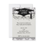 grey white baroque damask invite