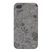 Grey & White Patterned Iphone Case iPhone 4/4S Cover