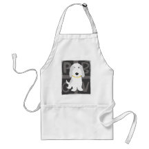 Grey & White PBGV Apron