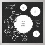 Grey & White Swirls Scrapbook Page
