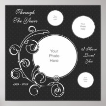 Grey & White Swirls Scrapbook Page Print