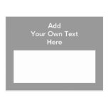 Grey with white area and text. postcards
