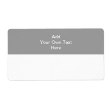 Grey with white area and text. shipping label