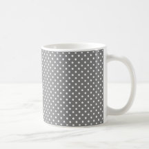 Grey with White Polka Dots Mug