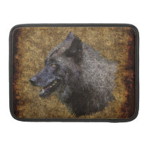 Grey Wolf Art Wildife MacBook Flap Case Sleeves For MacBooks