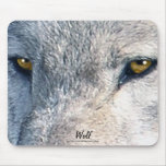 Grey Wolf Eyes Wildlife Art Mousemat Mouse Pads
