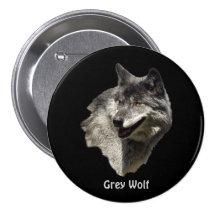 Grey Wolf Wildlife-lover Pins