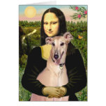 Greyhound 2 - Mona Lisa Greeting Card