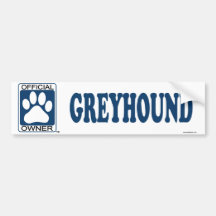 Greyhound Blue Bumper Sticker