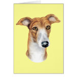 Greyhound Brindle Bust Greeting Cards