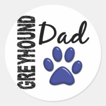 Greyhound Dad 2 Round Sticker