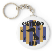 Greyhound Dad Keychain