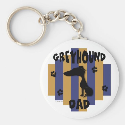 Greyhound Dad Keychain