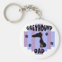 Greyhound Dad Keychain