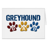 GREYHOUND Dad Paw Print 1 Card