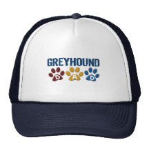 GREYHOUND Dad Paw Print 1 Mesh Hats