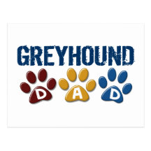 GREYHOUND Dad Paw Print 1 Post Cards
