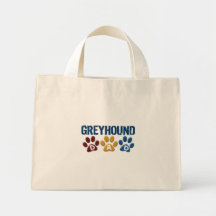GREYHOUND Dad Paw Print 1 Tote Bags