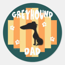 Greyhound Dad Stickers