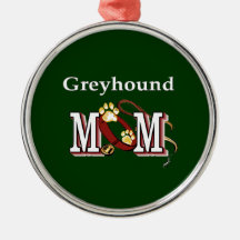 Greyhound Dog Mom Gifts Christmas Tree Ornaments