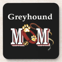 Greyhound Dog Mom Gifts Drink Coasters