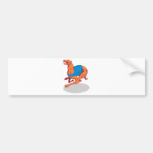 greyhound dog racing retro bumper sticker