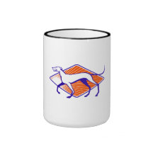Greyhound Dog Walking Side Retro Coffee Mug