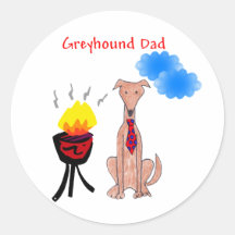 Greyhound Fawn Dad Sticker