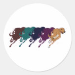 Greyhound Gear Round Stickers