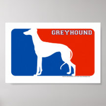 Greyhound Major League Dog Print