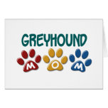 GREYHOUND Mom Paw Print 1 Greeting Card