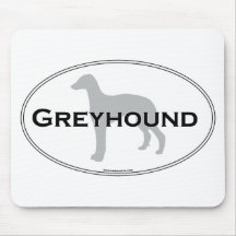 Greyhound Oval Mousepads