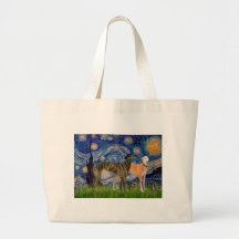 Greyhound Pair - Starry Night Bag