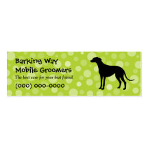 Greyhound Pet Care Lime Business Card Templates