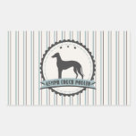 Greyhound Retired Racer 45mph Lazy Dog Rectangle Stickers