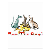 greyhound roo post cards