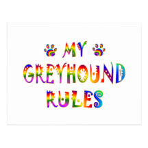 Greyhound Rules Fun Postcards