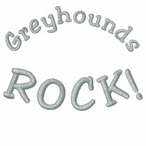 Greyhounds Rock Embroidered Ladies T Shirt